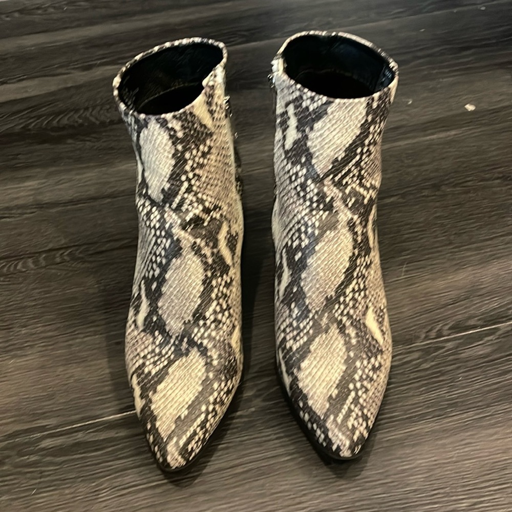 Madden Girl Snakeskin style Heeled Booties